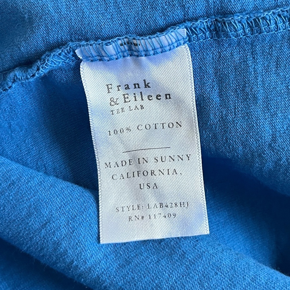FRANK & EILEEN | 100% Cotton Preppy Classic Lauren Dress in Blue Bird | Size S - Picture 10 of 11